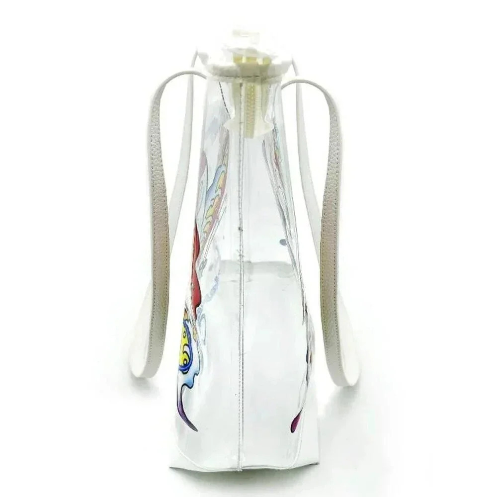 NWT Ed Hardy Butterfly Graphic Vintage Y2K Clear Festival Large Tote Bag - Picture 5 of 5